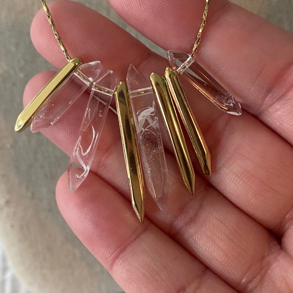 NWOT Stella & Dot Gold Rebel Cluster Necklace - Picture 6 of 9